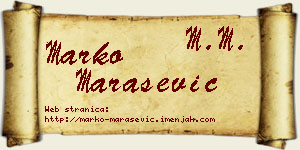 Marko Marašević vizit kartica